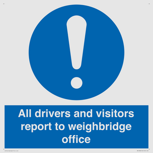 All drivers and visitors report to weighbridge office